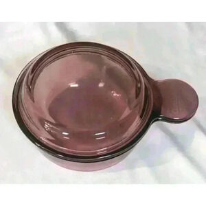 Corning Ware Cranberry Grab It Bowl 150-B 0.4 L W/ Pyrex Lid